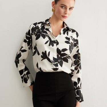 Leisure Printed Lapel Thin Shirt