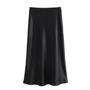ADDISON | Elastic High Waist Long Skirt